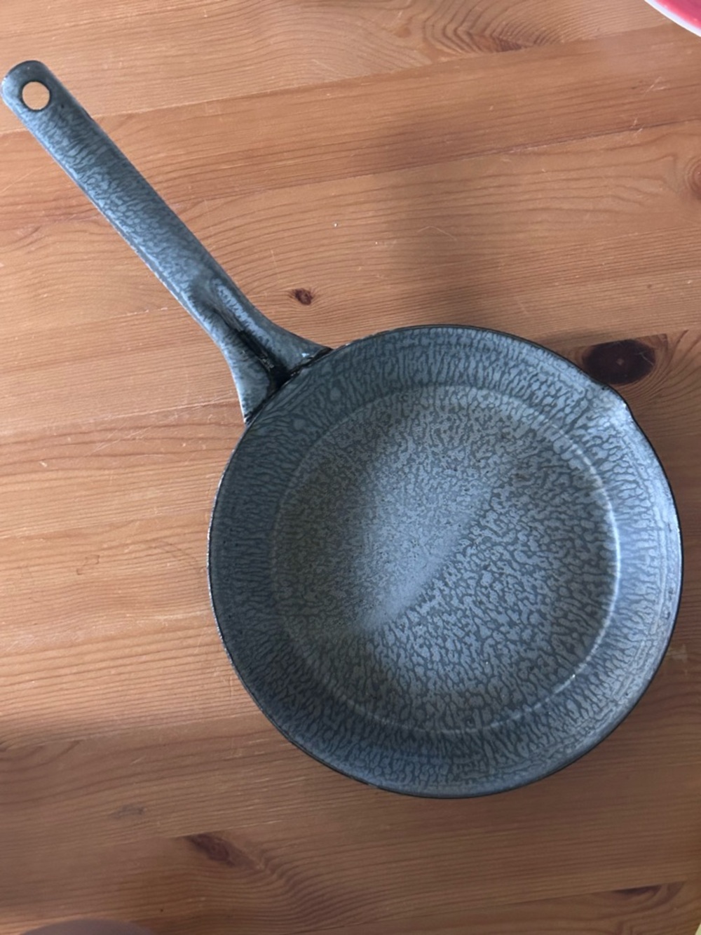 Vintage Granite Enamel Skillet